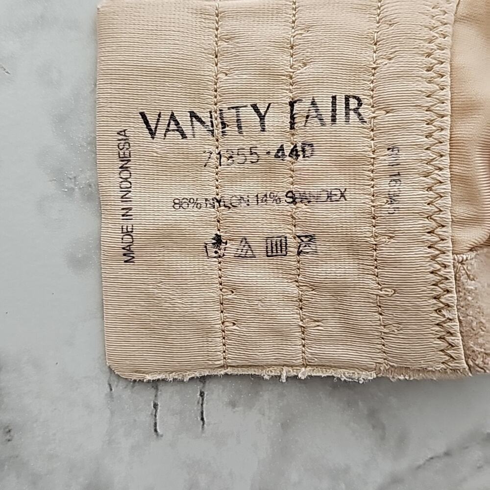 Vanity Fair Women Sz 44D Beige Full Coverage Adjustable Straps 4 Hook Back Bra - Picture 7 of 10